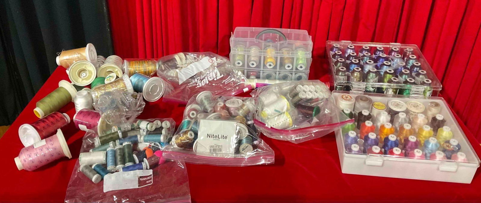 100+ pcs Sewing Notions & Thread Bobbins Assortment. Many Unused. See pics. (1 of 5)