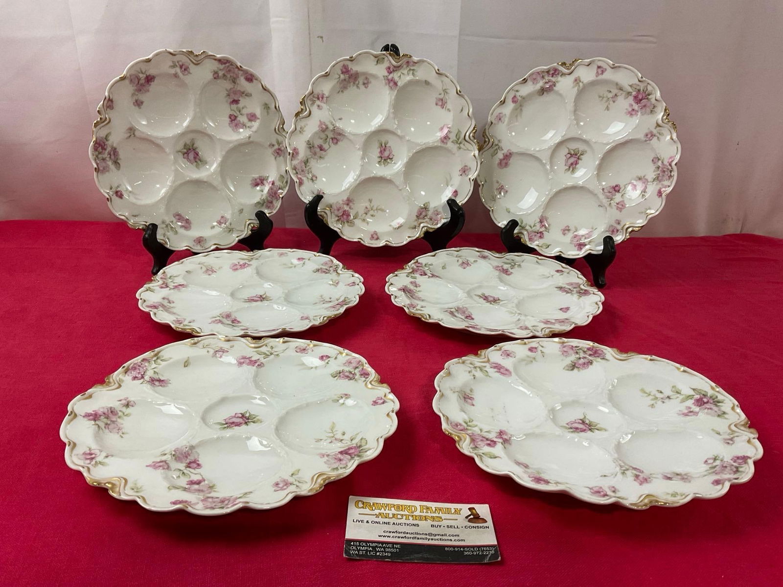 Vintage Haviland Limoges China 7 5 well Oyster Plates, Schleiger 39 pattern (1 of 4)