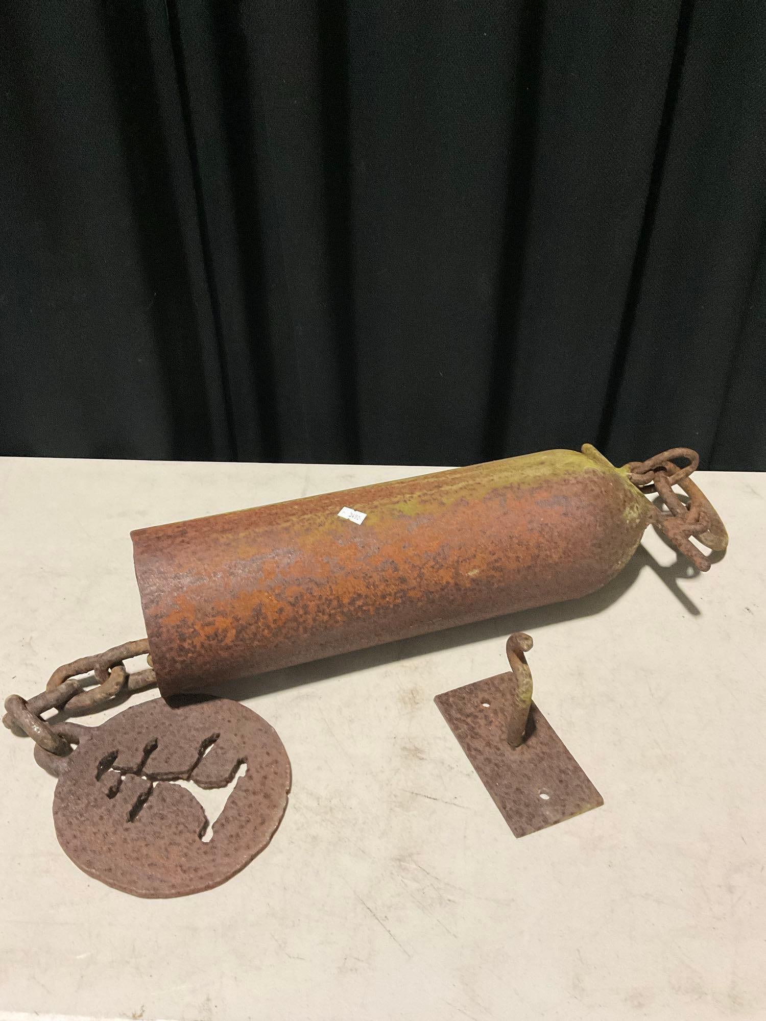 Large Asian Cast Iron Wind Chime With Hook for Hanging - See pics (1 of 4)