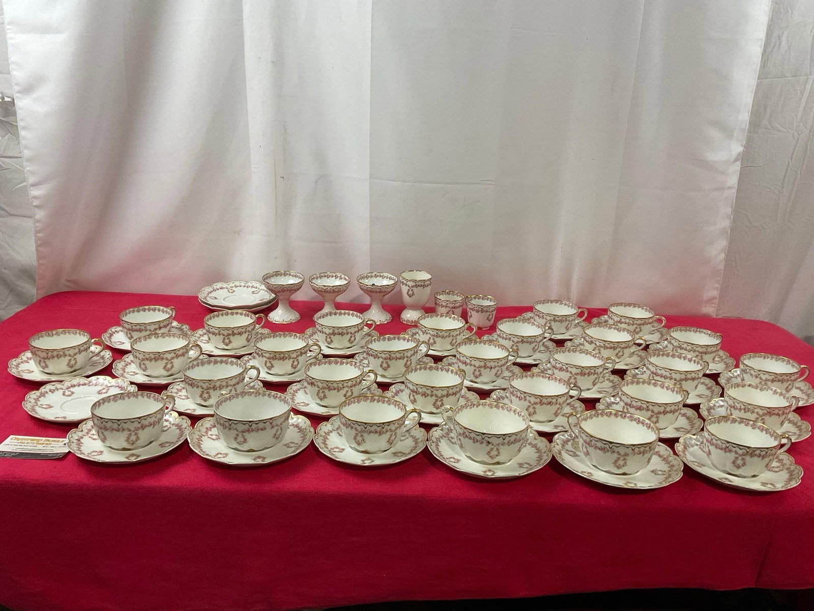 Vtg Theodore Haviland Limoges #319 China, large array of teacups & saucers, dessert cups, & cups (1 of 6)