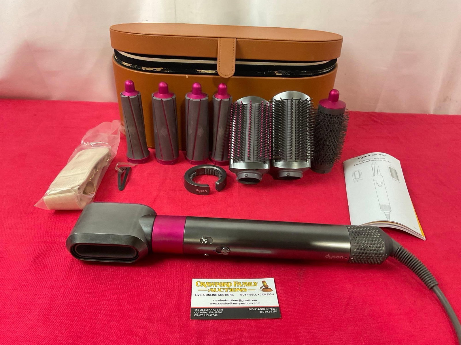 Dyson AirWrap Hair dryer/Multi Styler complete HS01COMPFN in Leather Case, tested and working (1 of 9)