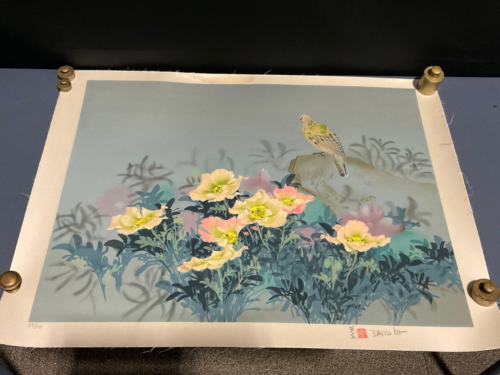 Unframed Litho Signed & #d 69/100 by David Lee, American/Chinese Artist 12 x 16 inches (1 of 7)