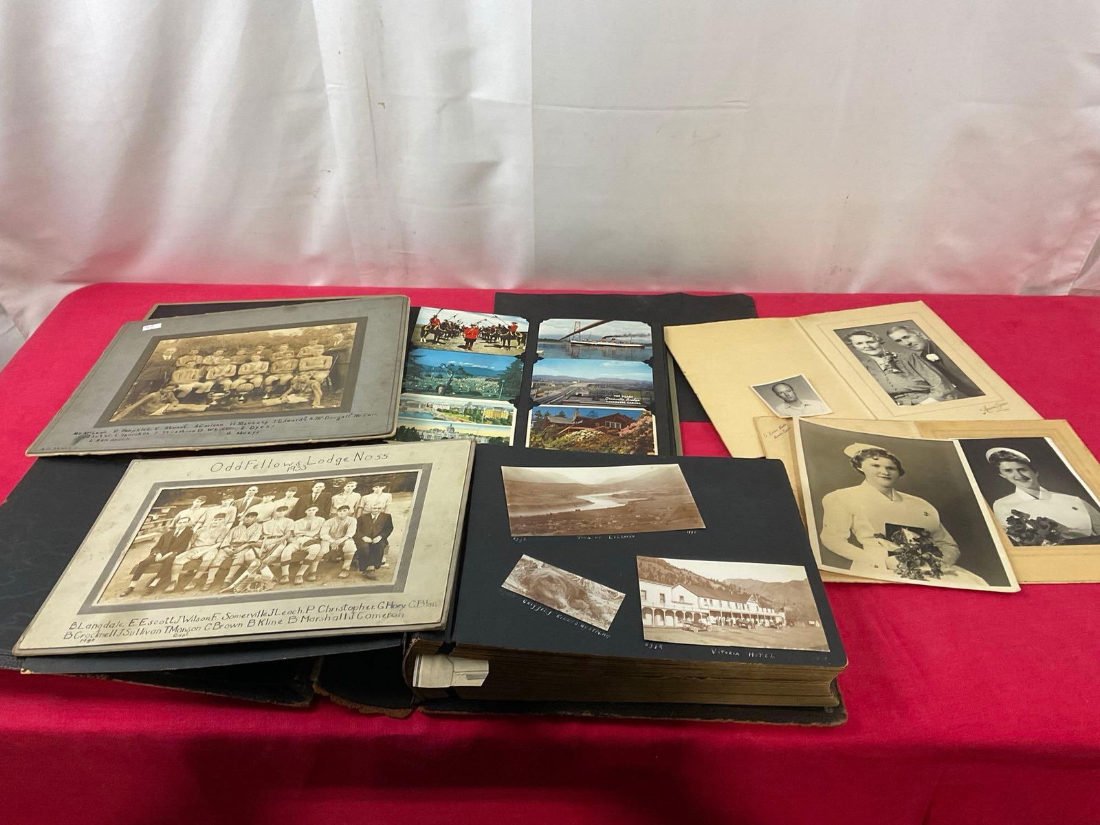Couple Albums of postcards & Antique Photos, hunting & frontier living in about 1905-1912: The last picture shows the page in the big binder that is the last with pictures, the rest is empty, like the other, just less than half full of antique photos & various postcards. Appears to be i