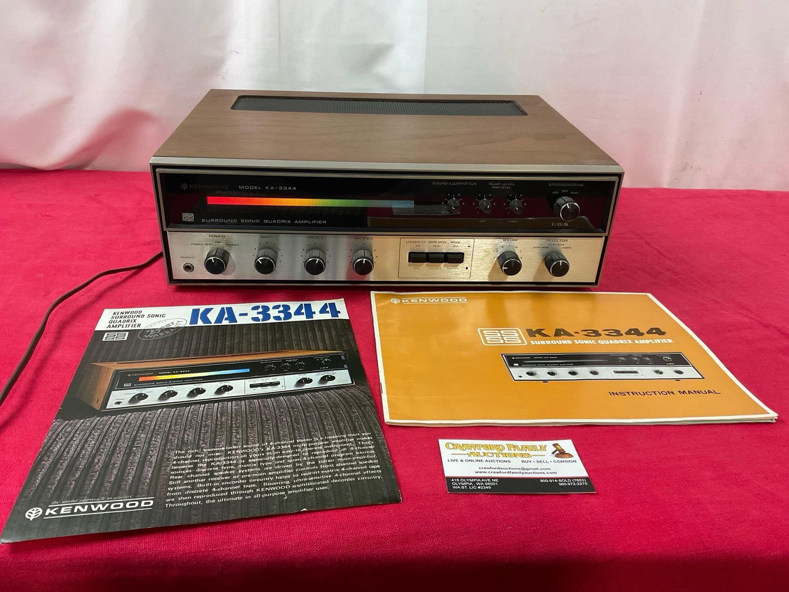 Kenwood KA-3344 Surround Sonic Quadrix Amplifier, 4 channel amp, tested and working, 5x16.5x13 inch (1 of 6)
