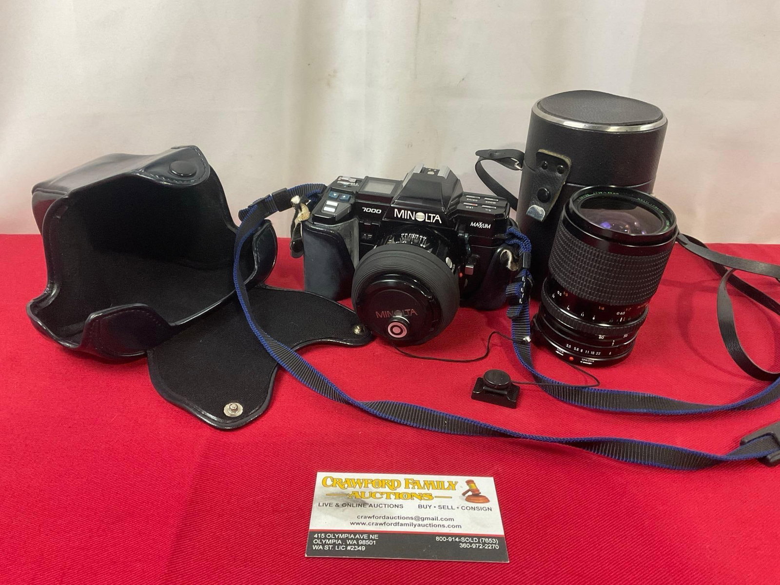 Minolta Maxxum 7000 Film Camera, Maxxum AF 50mm Lens 1:1.7 & Quantaray 1:3.5-4.5 f=28-80mm Lens (1 of 6)