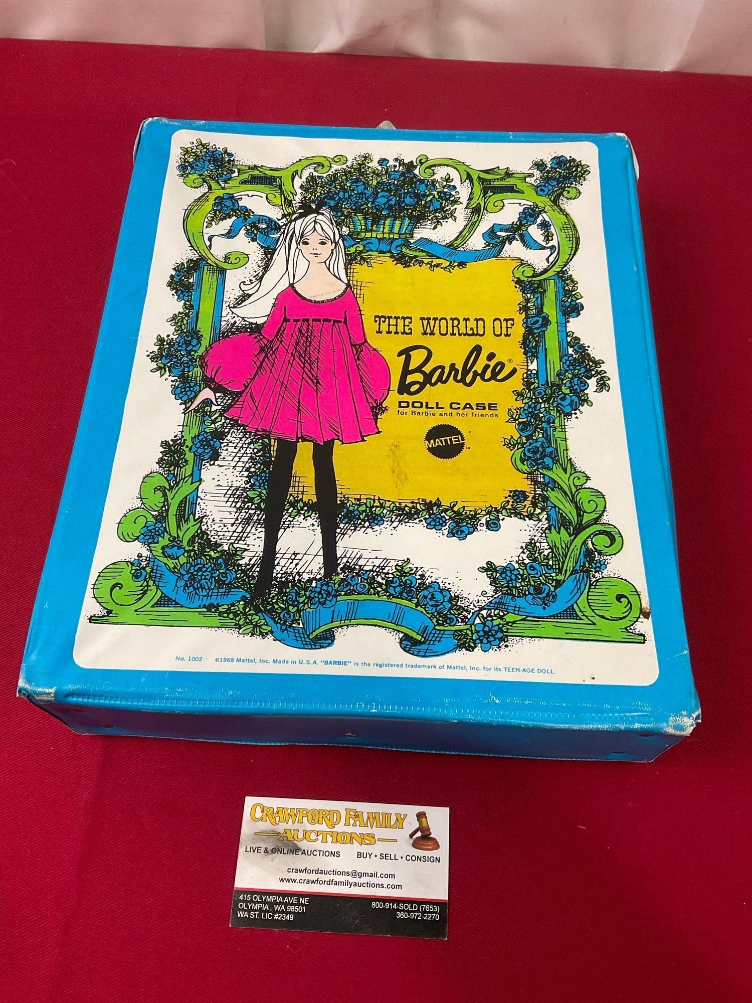 The World of Barbie Doll Case by Mattel, 12 x 10.5 inches w/ some contents, small doll & accessor... (1 of 3)