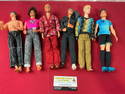 6 Ken Barbie Dolls, assorted year of manufacture, 1968-2011, and styles, 12 inches tall