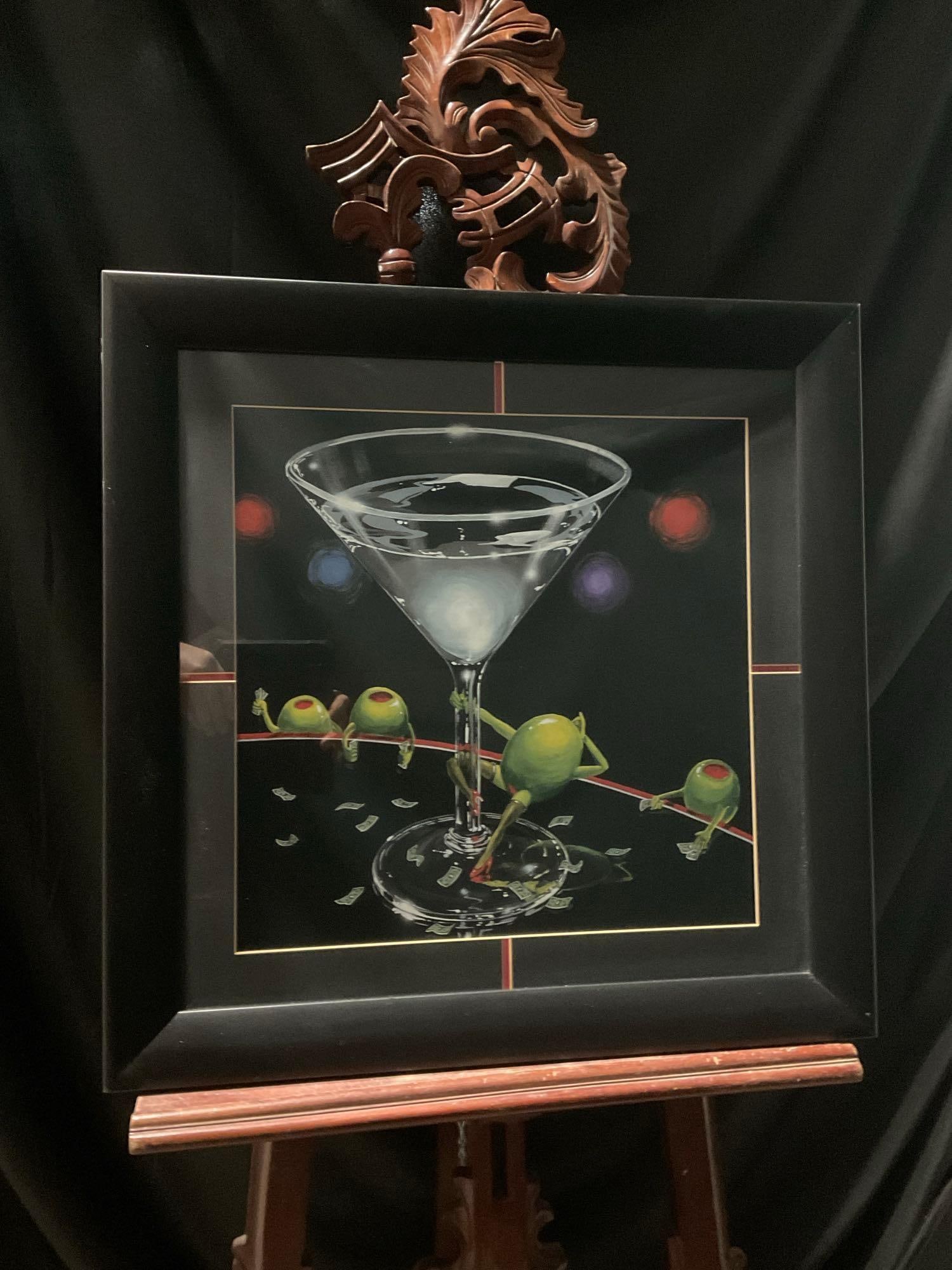 Framed Print titled Dirty Martini by Michael Godard, 26 inches square (1 of 5)