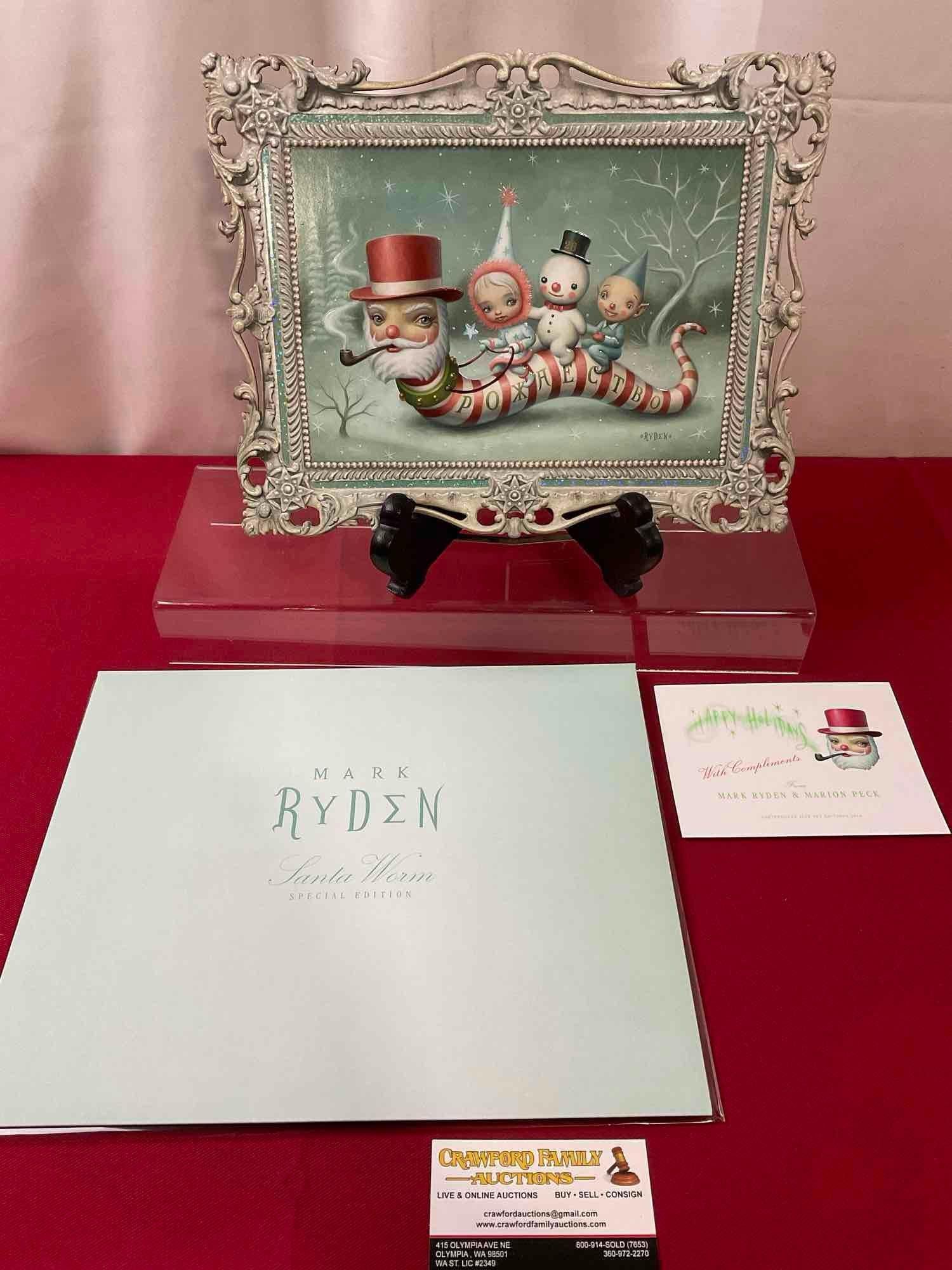 Santa Worm Special Edition Art from Mark Ryden, Signed & #d 585/999 2018, 10.5h x 12.5w inches (1 of 7)