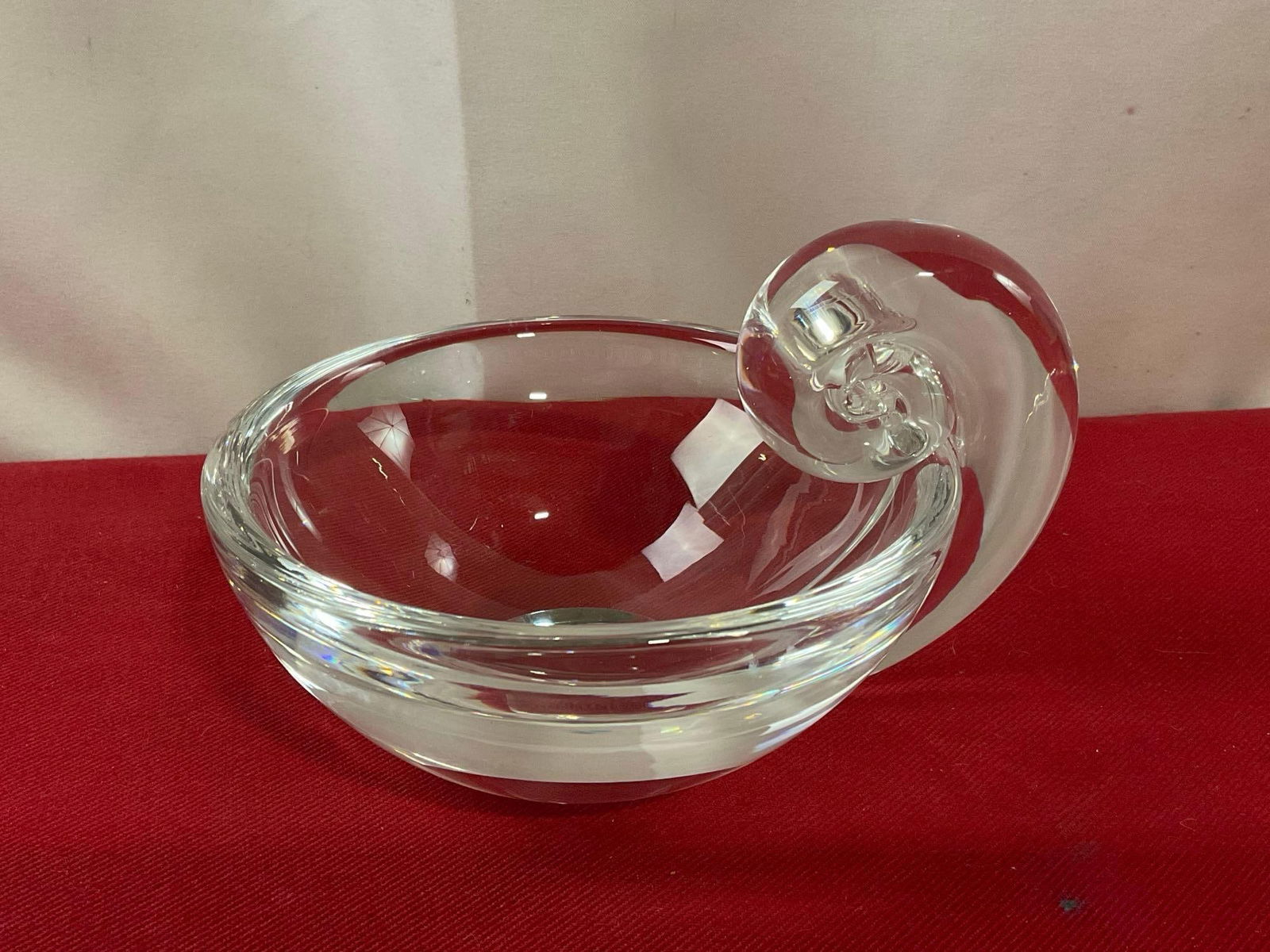 Vintage 1975 Signed Steuben Handblown Art Glass Bowl, 3.5h x 5d inches (1 of 4)