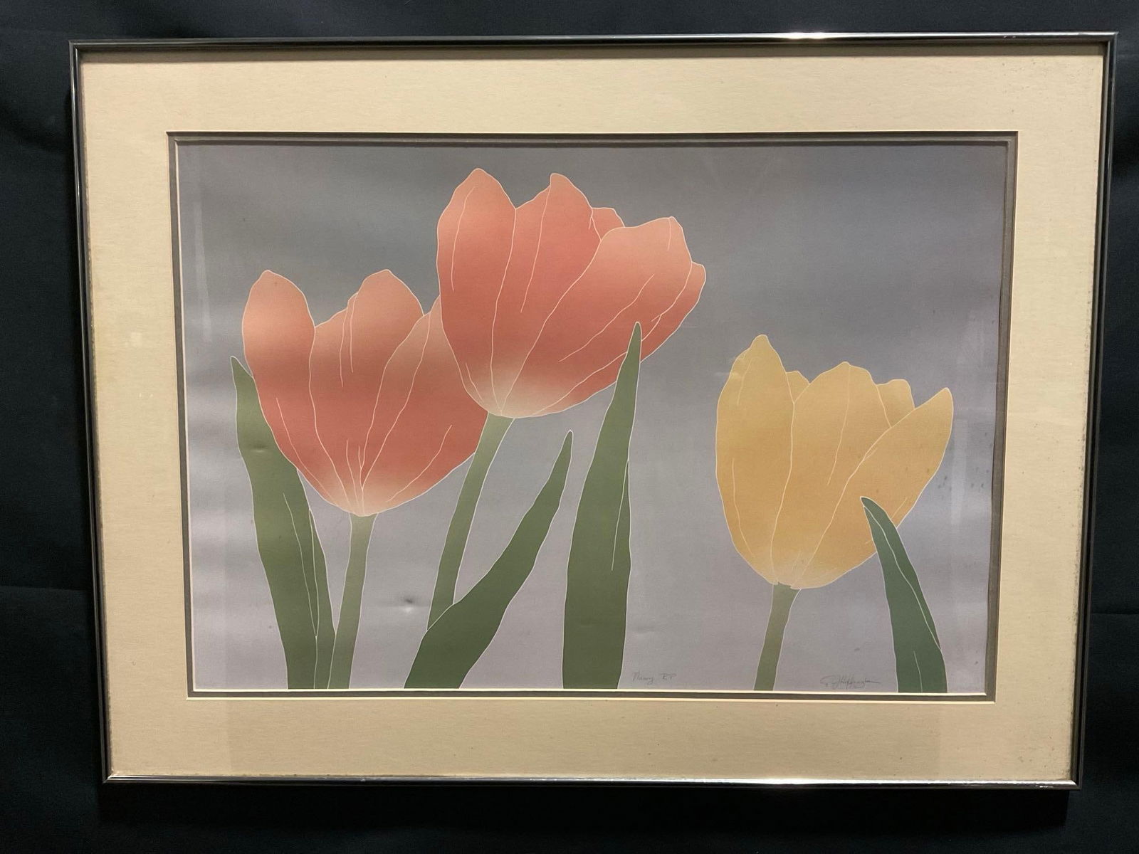 Framed Litho Tulips by Carol Hoffnagle Studio 12 California, 23h x 31w inches (1 of 6)