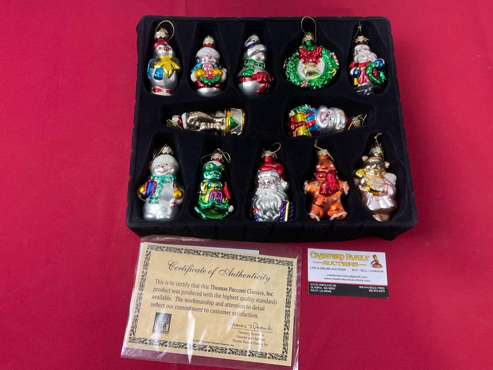Vintage 2000s Thomas Pacconi Christmas Ornaments, no box, 12 pcs (1 of 3)