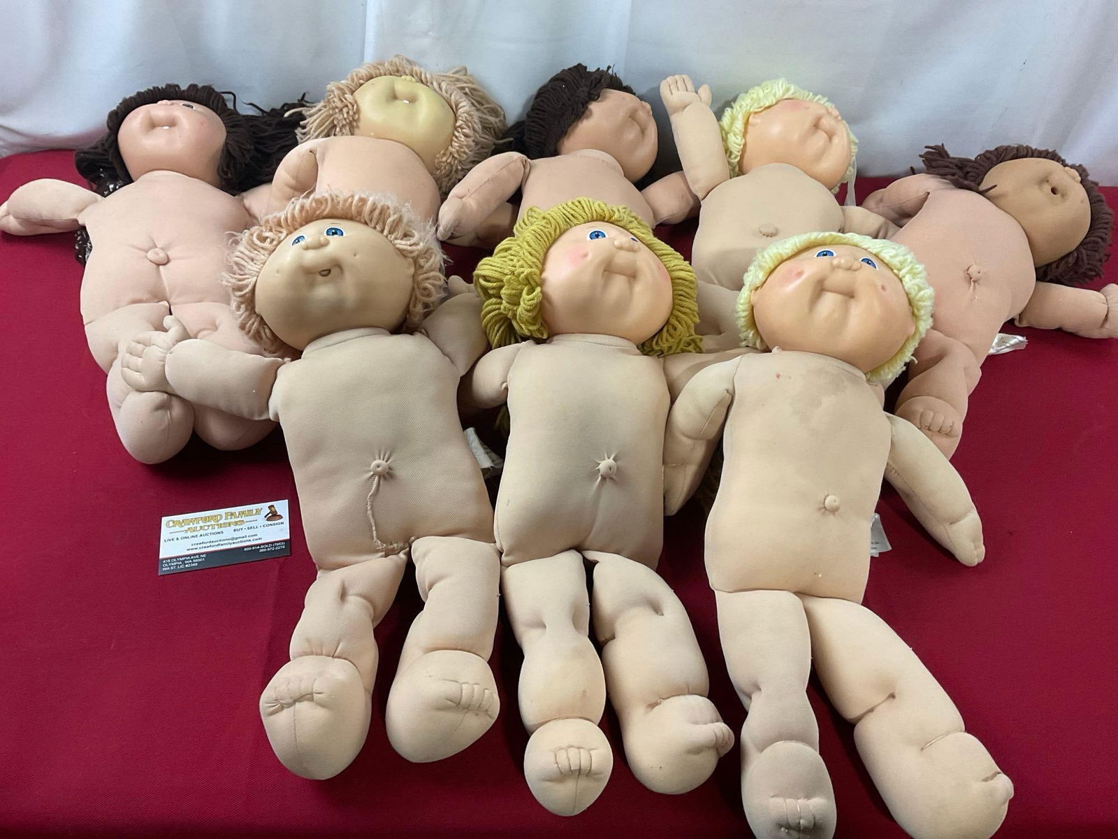 8 Assorted Vintage 1982 Cabbage Patch Dolls, no clothes included (1 of 5)