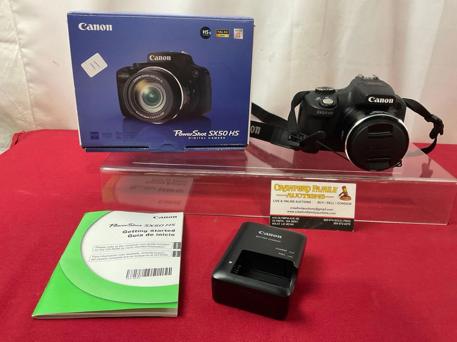 Canon PowerShot SX50 HS Digital Camera, tested & working in original box, model PC1817 (1 of 5)