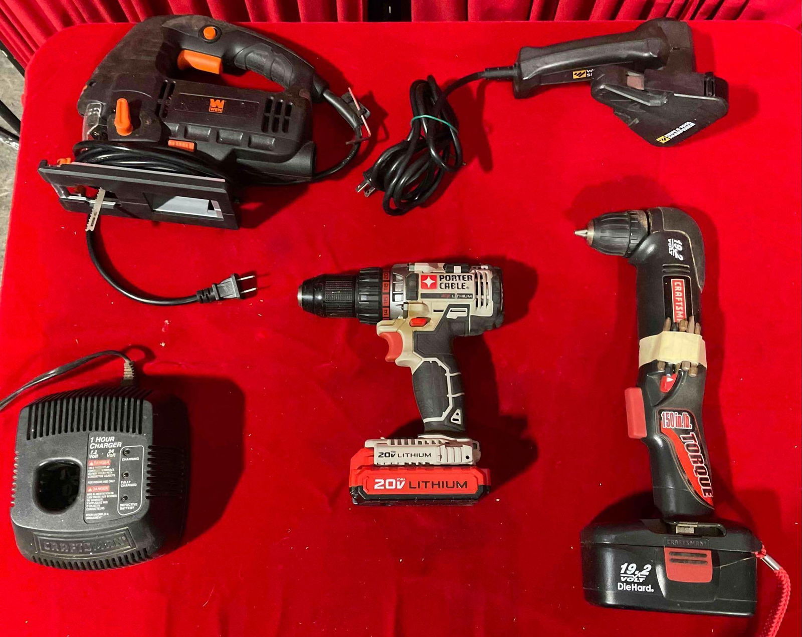 5 pcs Modern Power Tools. Porter + Cable, Craftsman, Wen & Work Sharp. Tested, Working. See pics. (1 of 11)