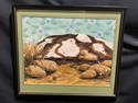 Framed Watercolor titled Spuds Landscape by C. Ronald Muth 1998, 18h x 21w inches