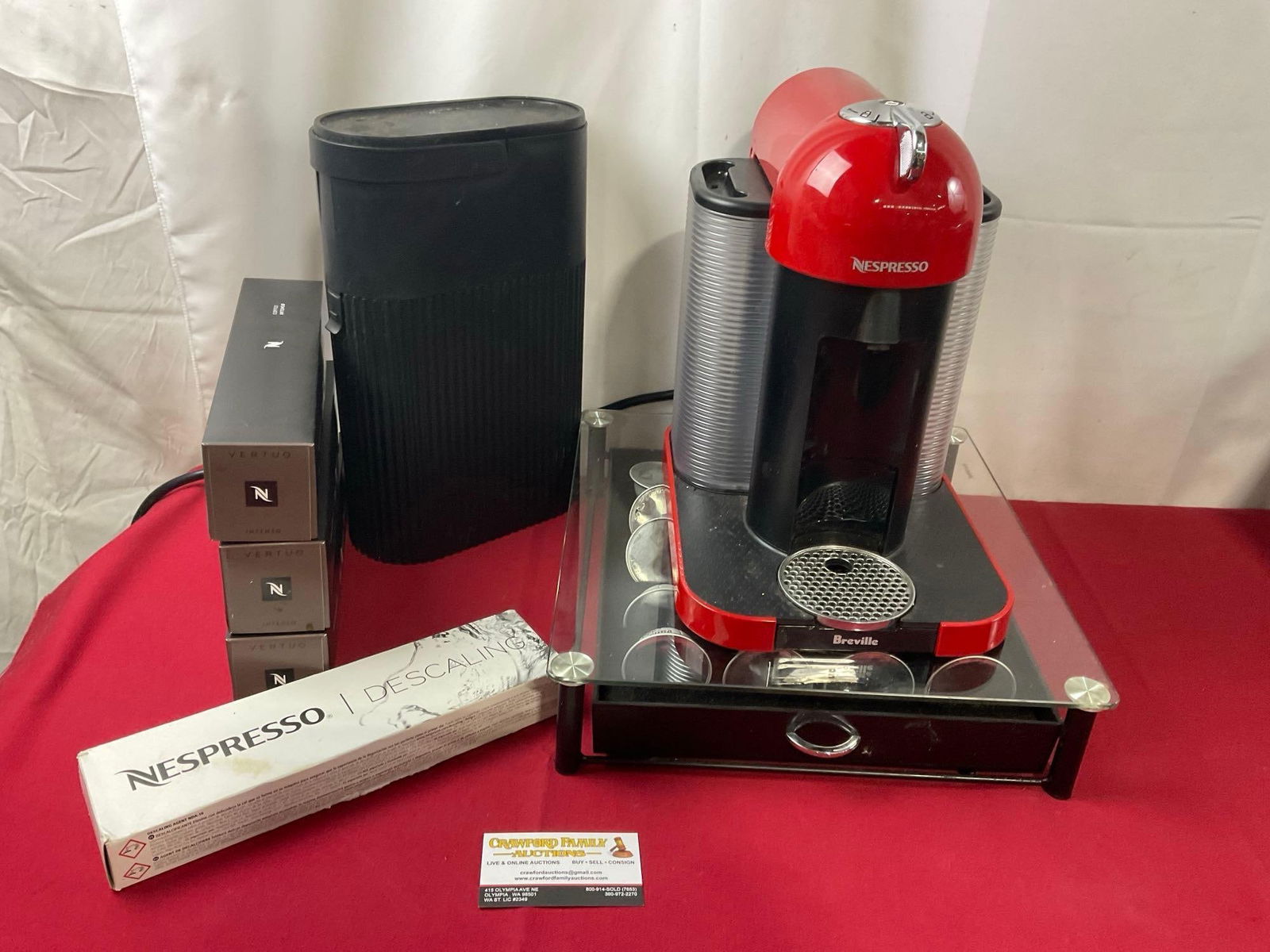 Nespresso Vertuo Coffee & Espresso Maker by Breville Model BNV220RED, tested, Powers on (1 of 9)