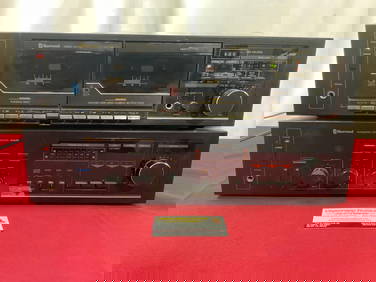 Sherwood Stereo Double Cassette Deck #CD340B & Integrated Stereo Amplifier #AD260B, Both power on (1 of 6)