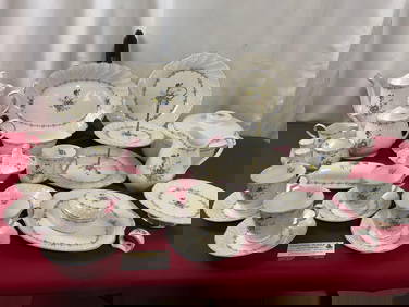 Massive Nikko Tableware China Set, Blue Peony Pattern, 111+ pieces, service for 16 (1 of 6)