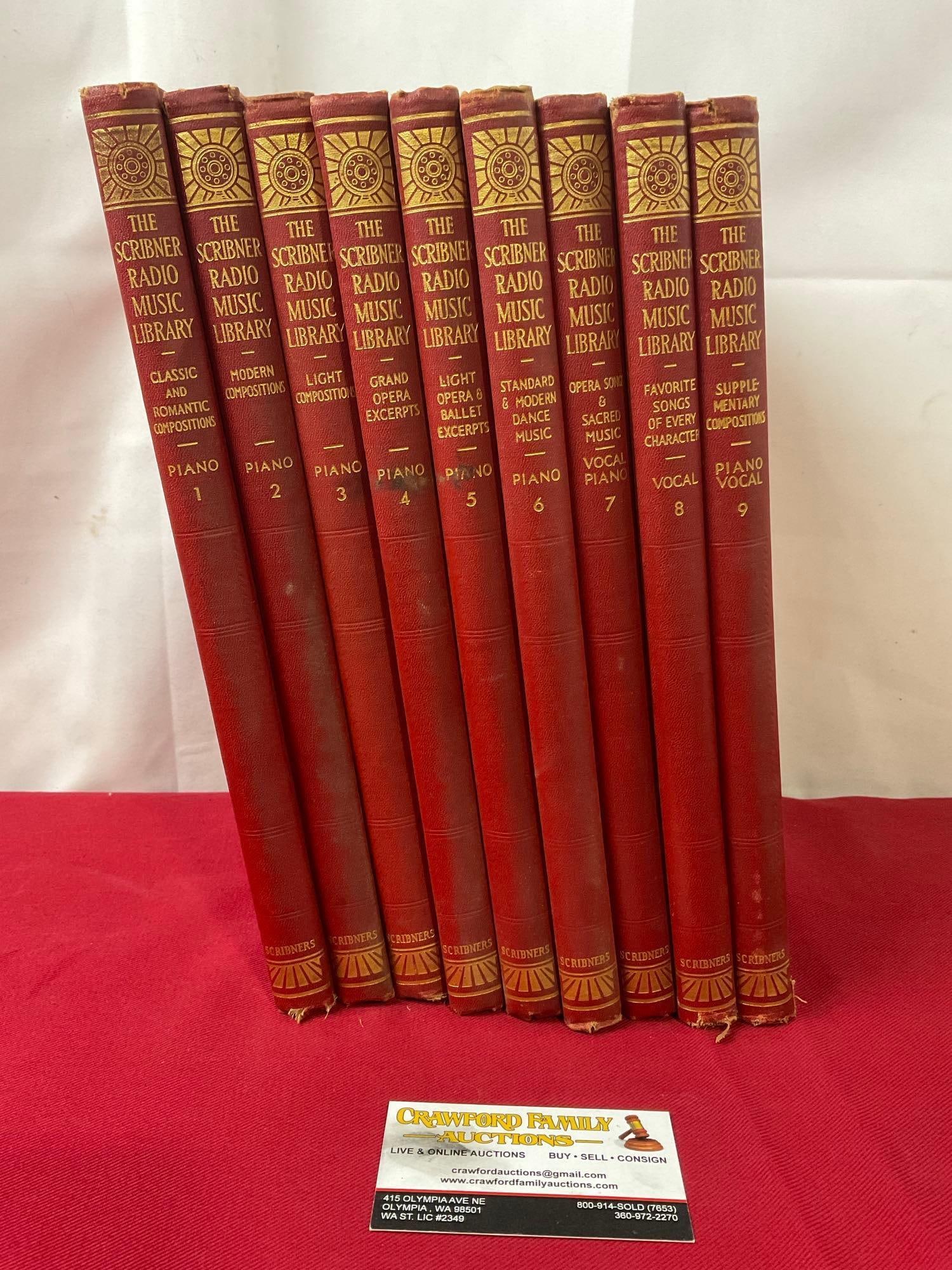 The Scribner Radio Music Library Books, Vols. 1-9, mostly Piano, Classical, Modern, Opera, & more (1 of 4)