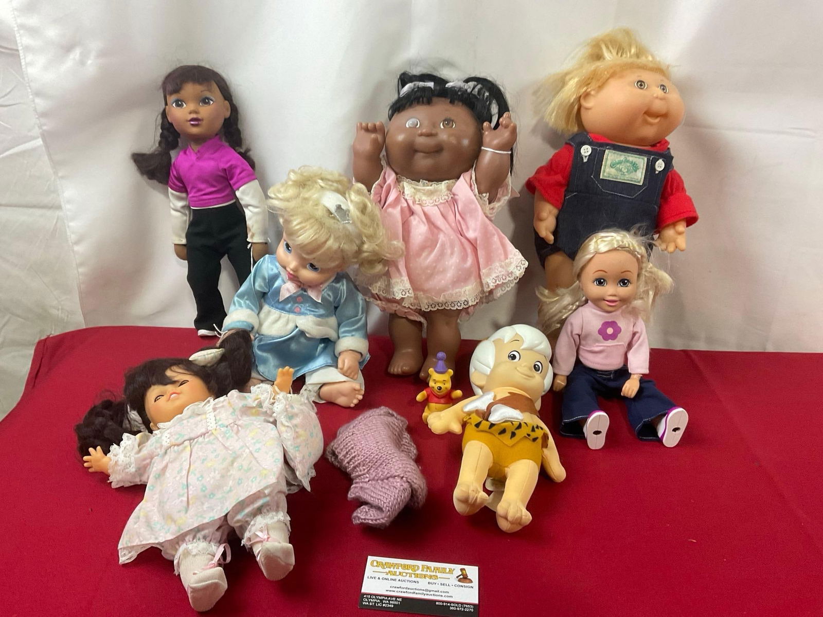 Collection of Dolls, Cabbage Patch, Bam-Bam, Kelly My Size, Nancy, & more: Appears to be in good shape. The taller piece measures approx 12 inches. See pics. E-3740