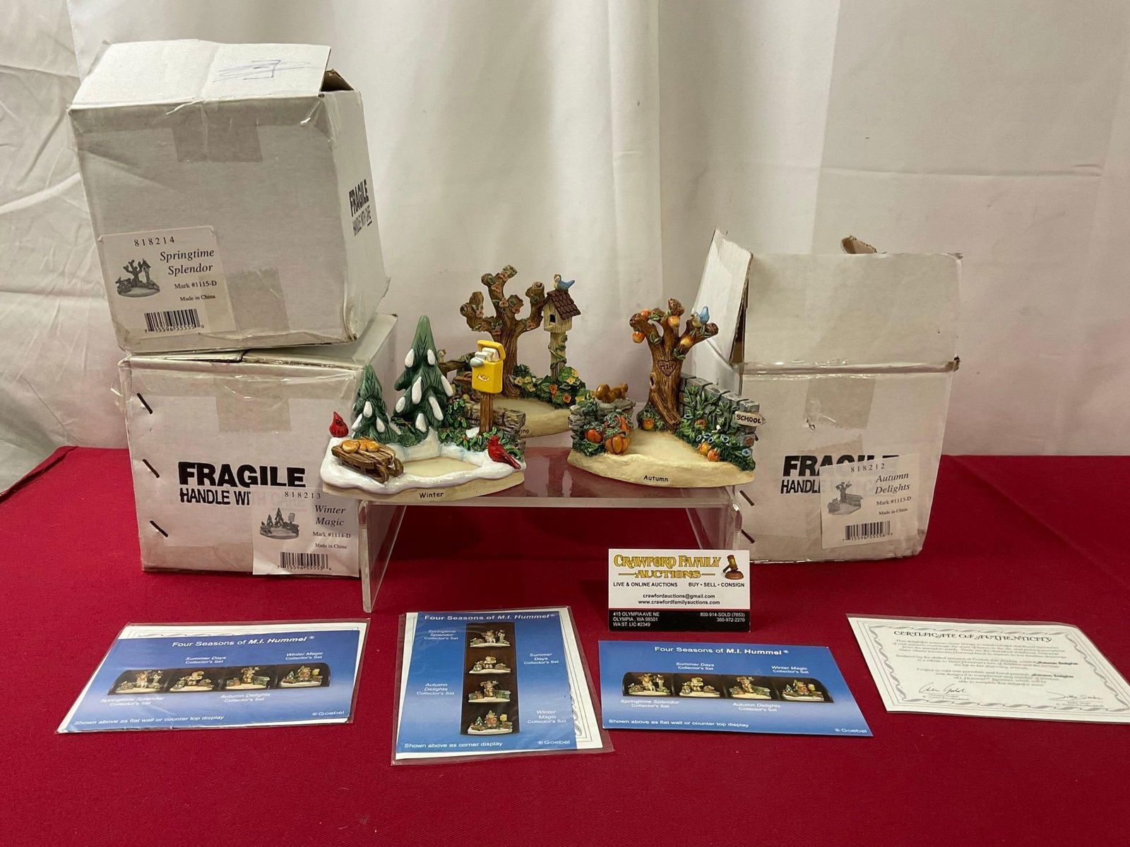 Hummel Figures, Three of the Four Seasons, Winter Magic, Autumn Delights, Springtime Splendor in ... (1 of 5)