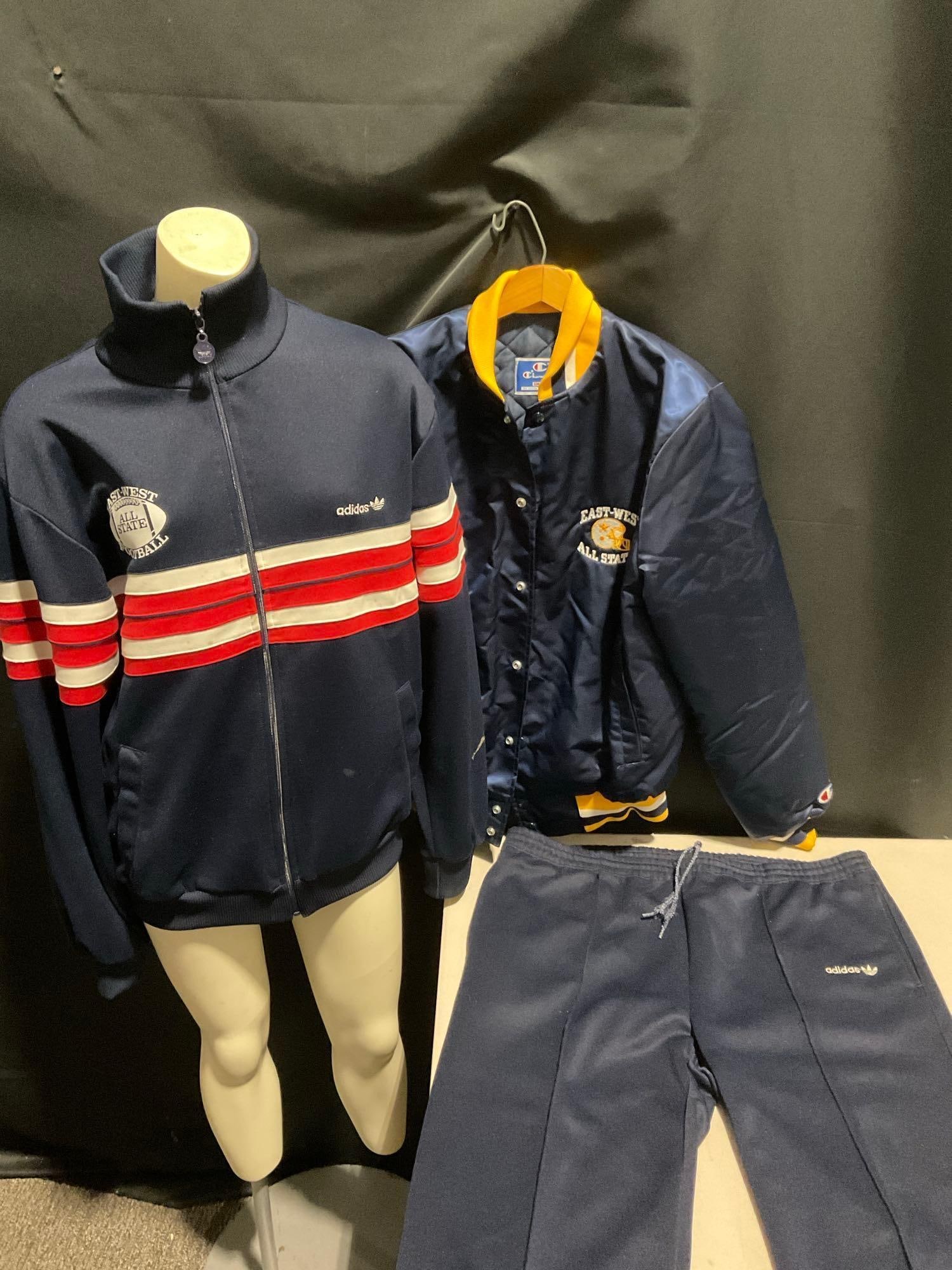 Selection of Vintage Sportswear, Champion Jacket + Adidas Jacket & Sweatpants, approx size medium (1 of 9)