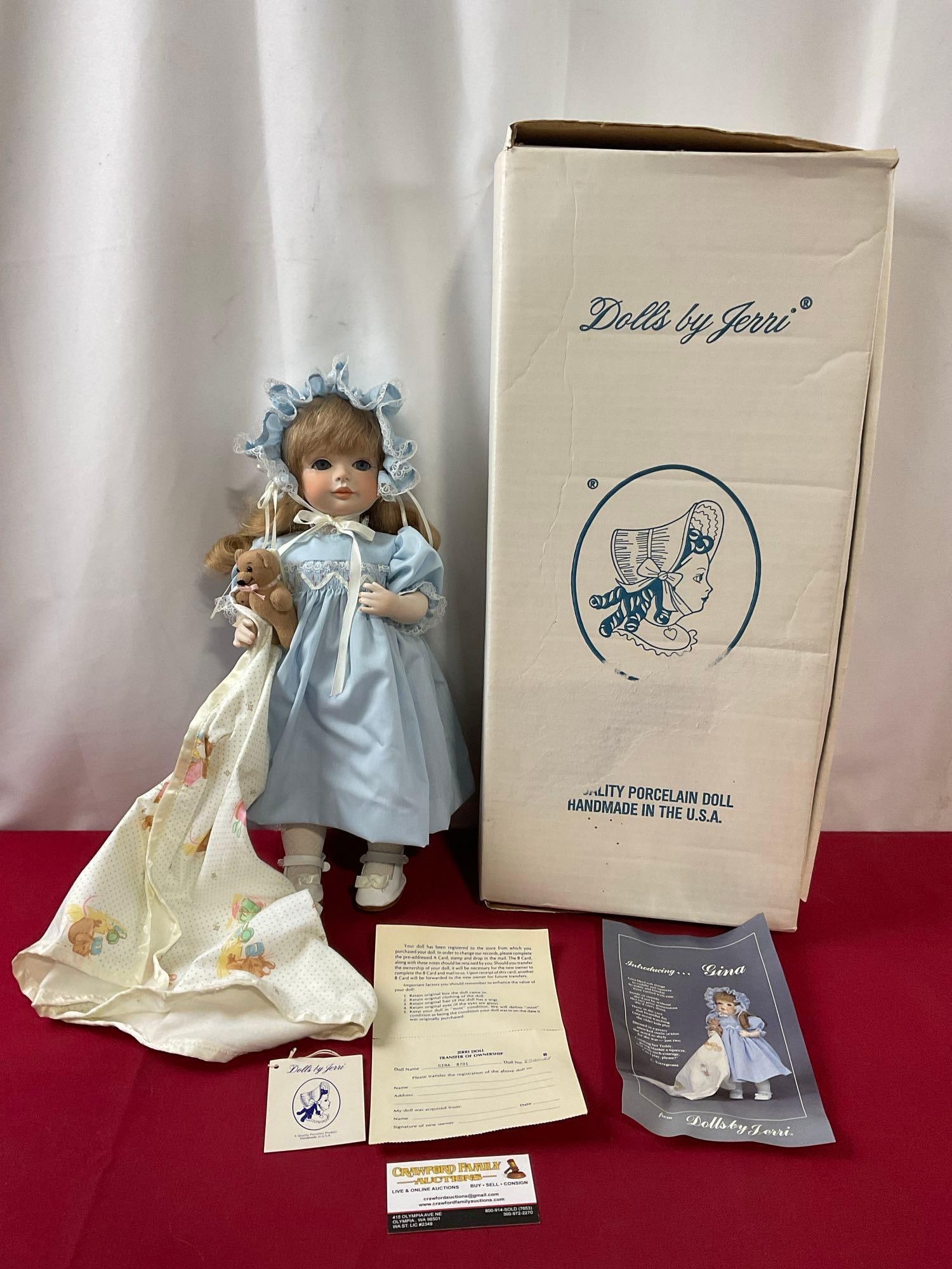 Vintage Dolls by Jerri Doll, Gina, Sleep Gown, Teddy Bear & Blanket, 20 inches tall, w/ original ... (1 of 8)