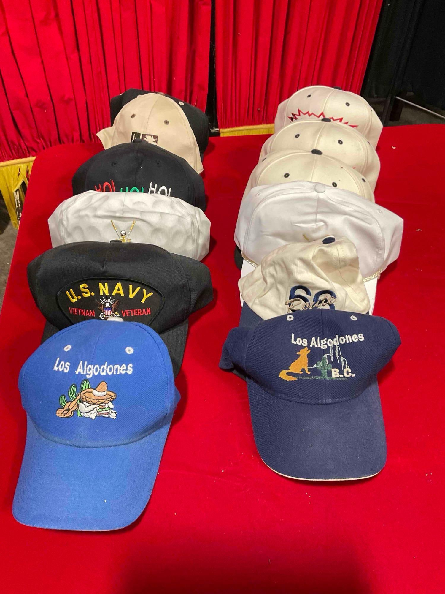 12 pcs Men's Baseball Caps. Los Algodones, Palm Springs, Vietnam Vet & More. See pics. (1 of 5)