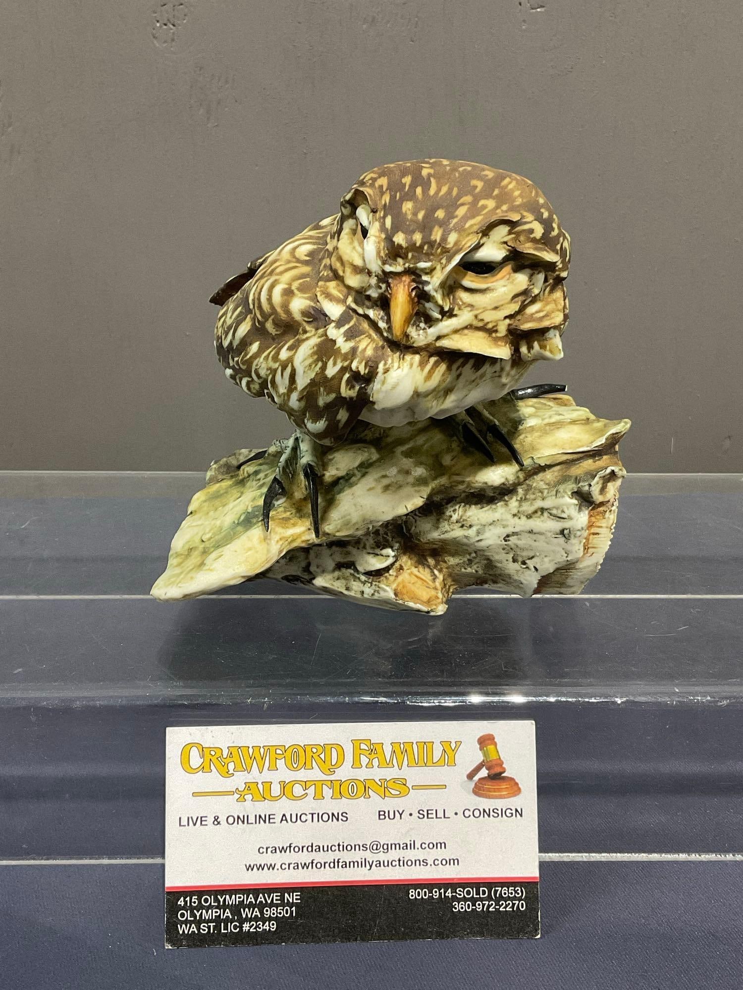 Rare House of Goebel Italian Owl Porcelain Sculpture, Signed Bonini, approx 4.75 inches tall: Stamped [in Vecchia Napoli], which just means made in the city of Naples.Appears to be in good shape. The piece measures approx 4.75 inches tall. See pics. E-4030