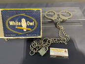 Vintage Japanese FIE Handcuffs w/ Waistchain, w/ Key & Lock in cigar box