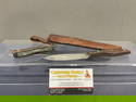 Vintage/Antique rare Russell Belt Knife, Canada, w/ old whetstone in leather