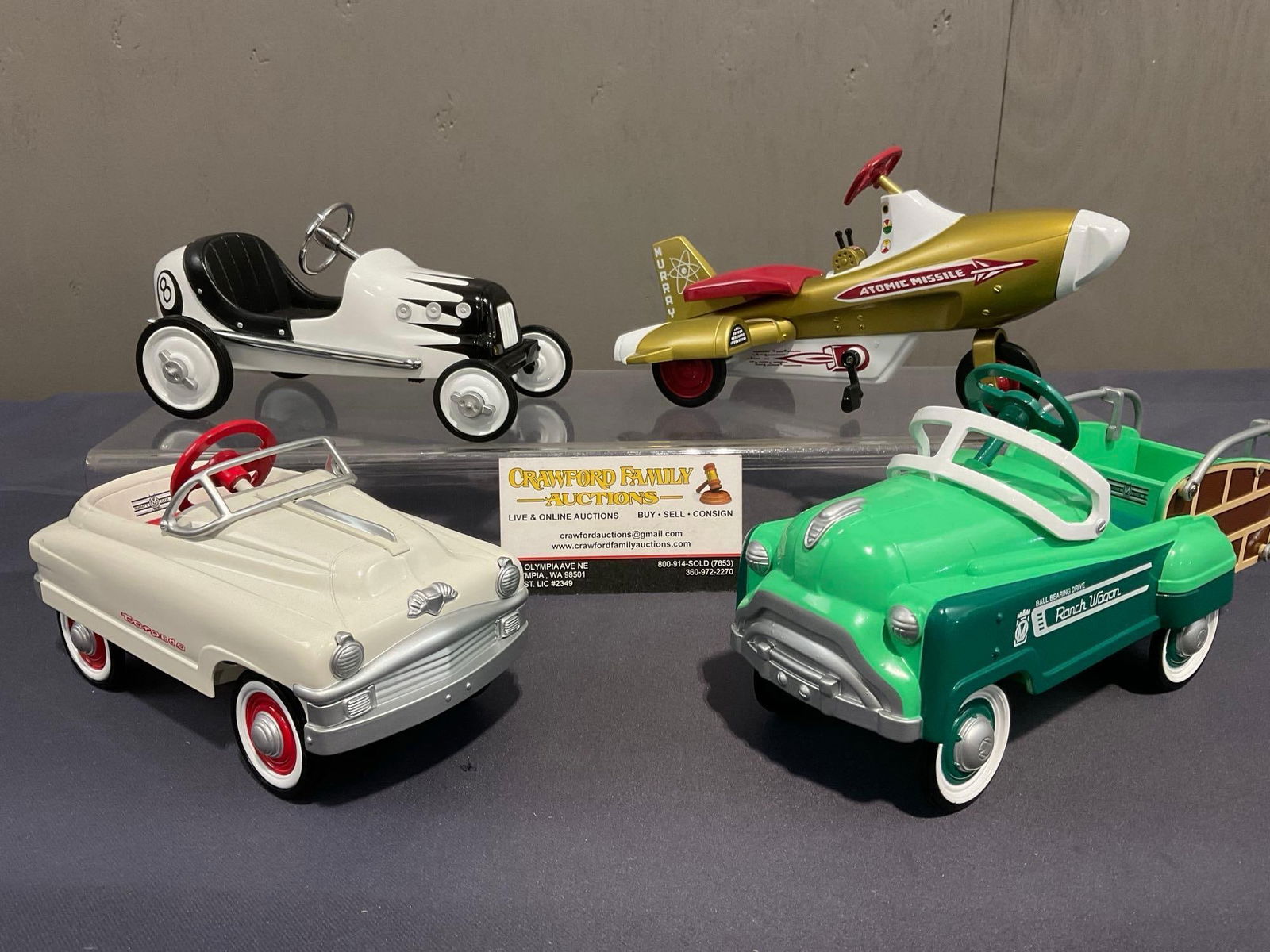 4 Hallmark Galleries, Kiddie Car Classics, Torpedo, Atomic Missile, Ranch Wagon & Eight Ball Racer (1 of 5)