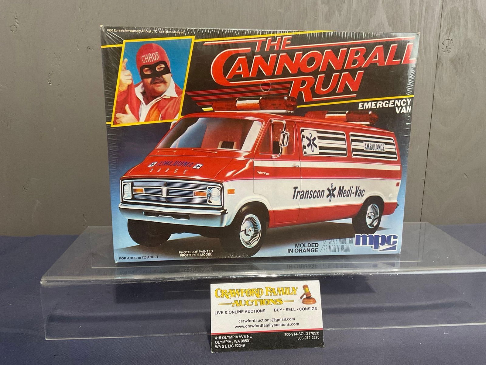 Vintage 1980 MPC 1/25 Scale Model Kit, The Cannonball Run Emergency Van, Factory Sealed in plastic (1 of 6)