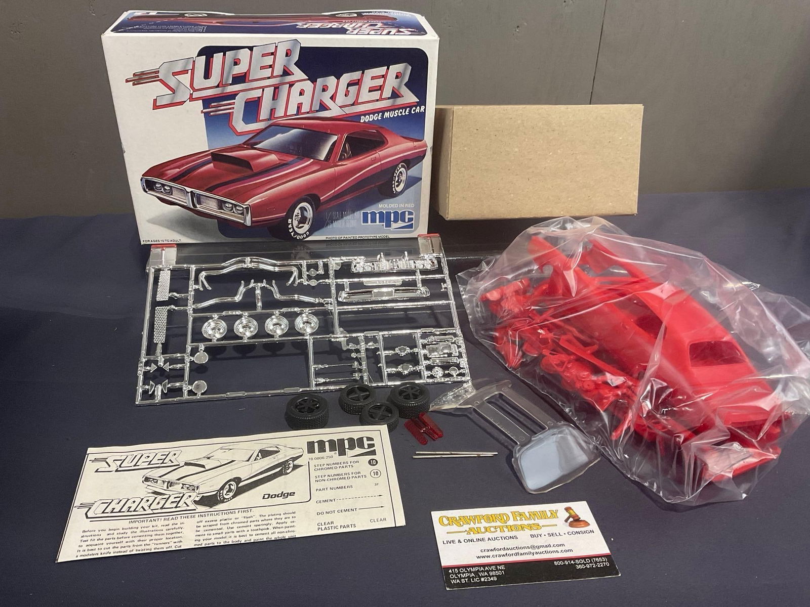 Vintage & Rare MPC 1/25 Scale Model Kit Super Charger Dodge Muscle Car, looks complete (1 of 4)