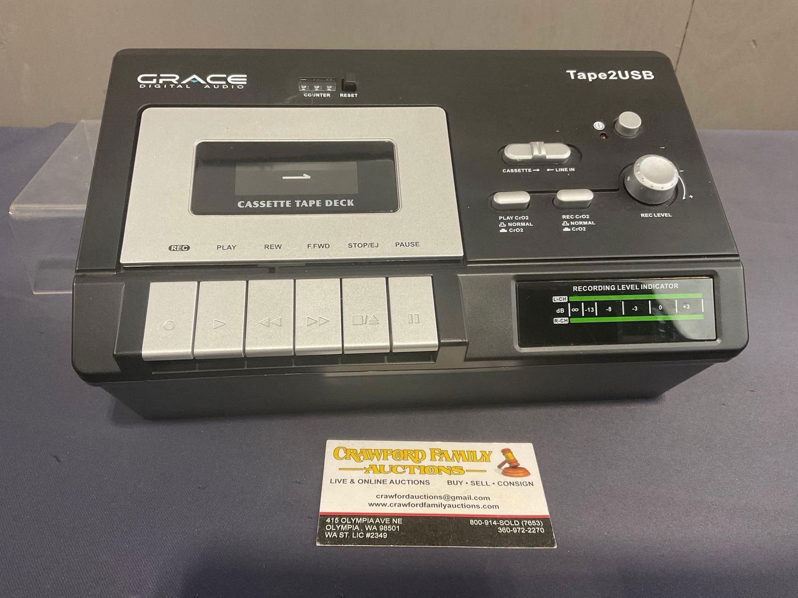 Grace Digital Audio Tape2USB Unit, Cassette to PC Recorder w/ Speaker, no power cable (1 of 3)