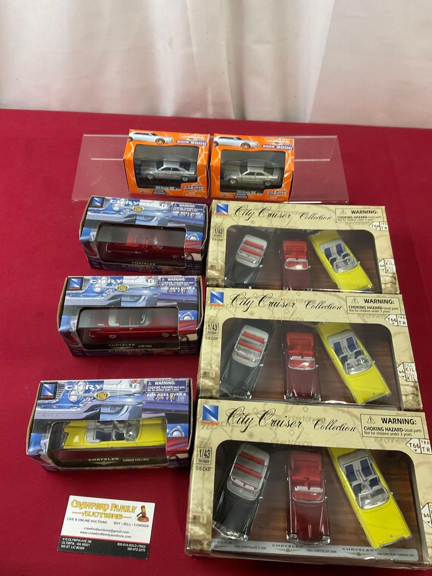 Assorted. Chrysler Die-Cast Car Models, 14 pieces, C-300, Turbine Car & 300E, 1950s era style in ... (1 of 5)