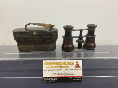 Antique C&J Havre-Brandt Opera Glasses w/ Case: Appears to be in good shape. The pieces measure approx 3h x 5w x 2.5d inches. See pics. E-3350
