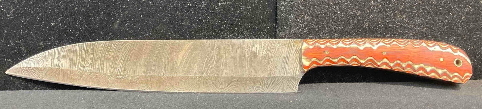 Handmade Damascus Steel 9" Filet Knife w/ Two-Toned Wood Handle. See pics. (1 of 6)