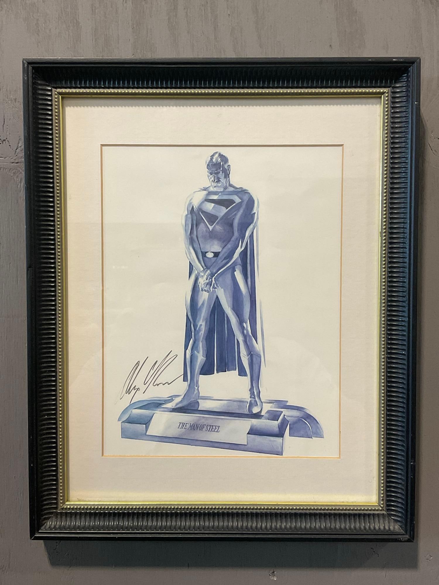 Framed DC Comics Kingdom Come Man of Steel Superman piece, Signed by Alex Ross, 16h x 13w inches (1 of 5)