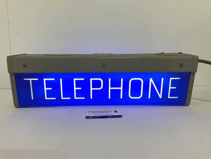 Western Electric KS-16422 Lighted Sign Telephone, tested & working! Blue Sign, grey housing: Marked on the top Western Electric Co. Inc. KS-16422 115 Volts Co CY AC 3 1/4 Amp, J.S. Porter Inc. Appears to be in good shape. The piece measures approx 7h x 20w x 6d inches. See pics. E-4190