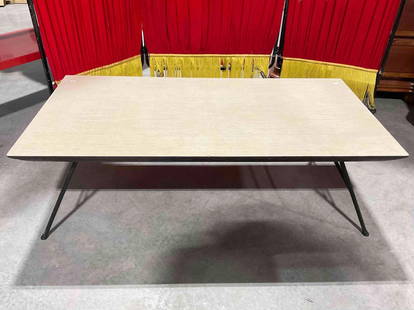 Vintage Mid Century Modern Coffee Table w/ Blonde Wood Finish Top. Very Good Condition.: Vintage Mid Century Modern Coffee Table w/ Blonde Wood Finish Top. Minor wear indicative of age, otherwise in Very Good Condition. Measures 48" x 24" x 15" DM-4250&nbsp;*Freight Required if shipped*