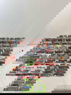 25 pcs NIB Model Car Assortment incl. Matchbox, Greenlight, M2 Machines & More! See pics.: 25 pcs NIB Model Car Assortment incl. Matchbox, Greenlight, M2 Machines &amp; More! Very Good Condition. Measures 4" x 2" x 6" DM-4050