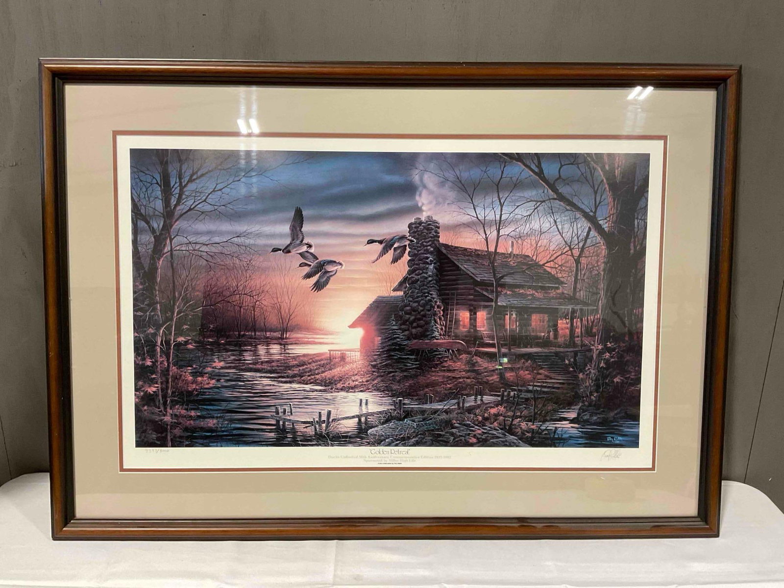 Framed "Golden Retreat" Lithograph Ltd. Ed. 3387/5000 Signed Terry Redlin. See pics. (1 of 5)