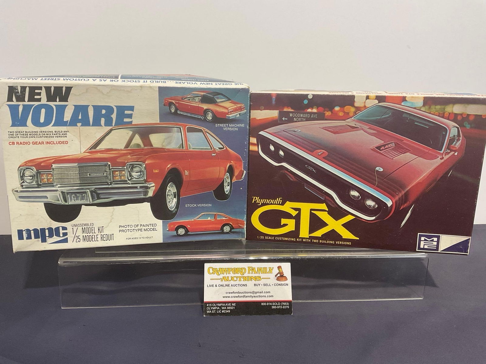 2 MPC 1/25 Scale Car Model Kits, Plymouth Volare & GTX, two building versions each (1 of 4)