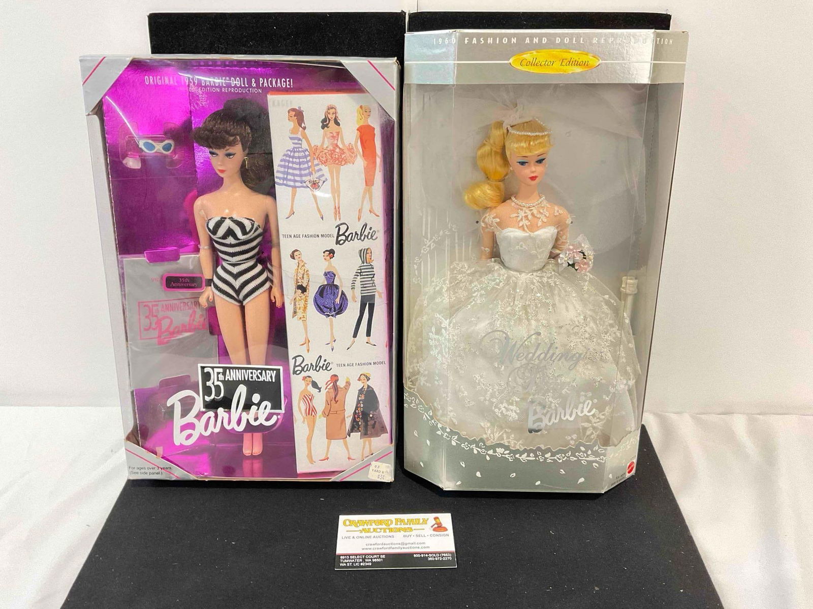 2 pcs Vintage 90s Barbie Dolls in Original Packaging, Wedding Day & 35th Anniversary. See pics. (1 of 8)