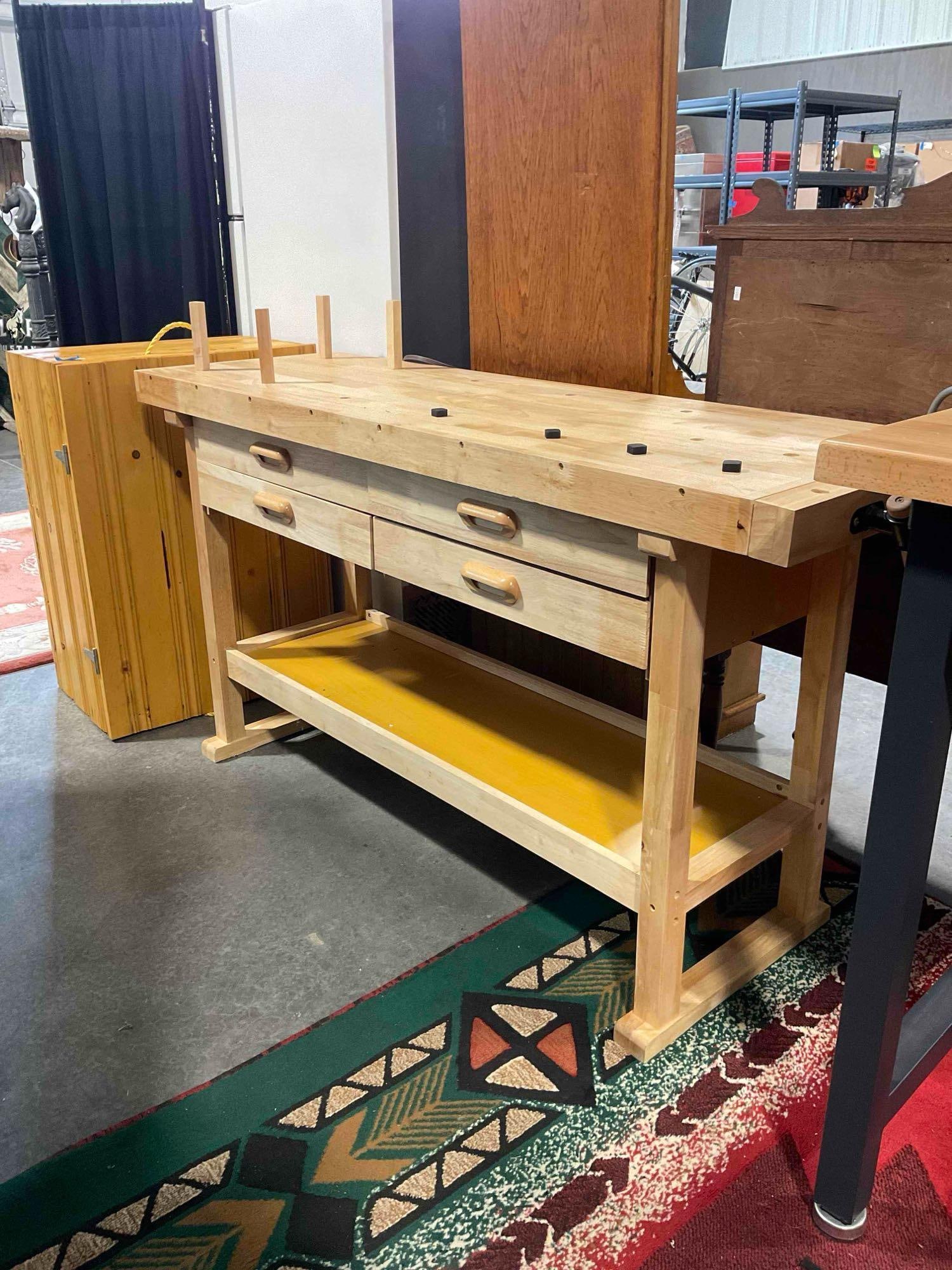 Windsor Design 60" 4-Drawer Wooden Work Bench Model 69054. Very Good Condition. See pics. (1 of 6)