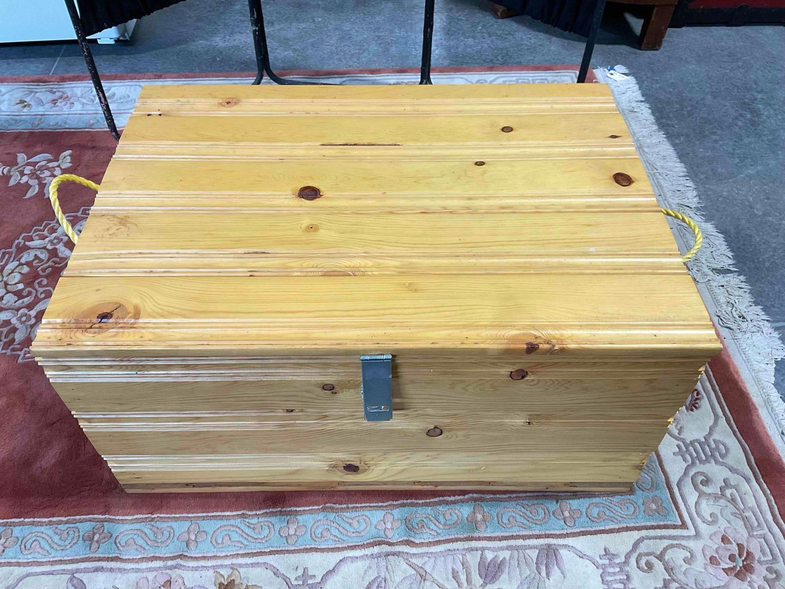 Modern Pine Wood Blanket Chest. Excellent Condition. Measures 34" x 24" x 16" See pics. (1 of 6)