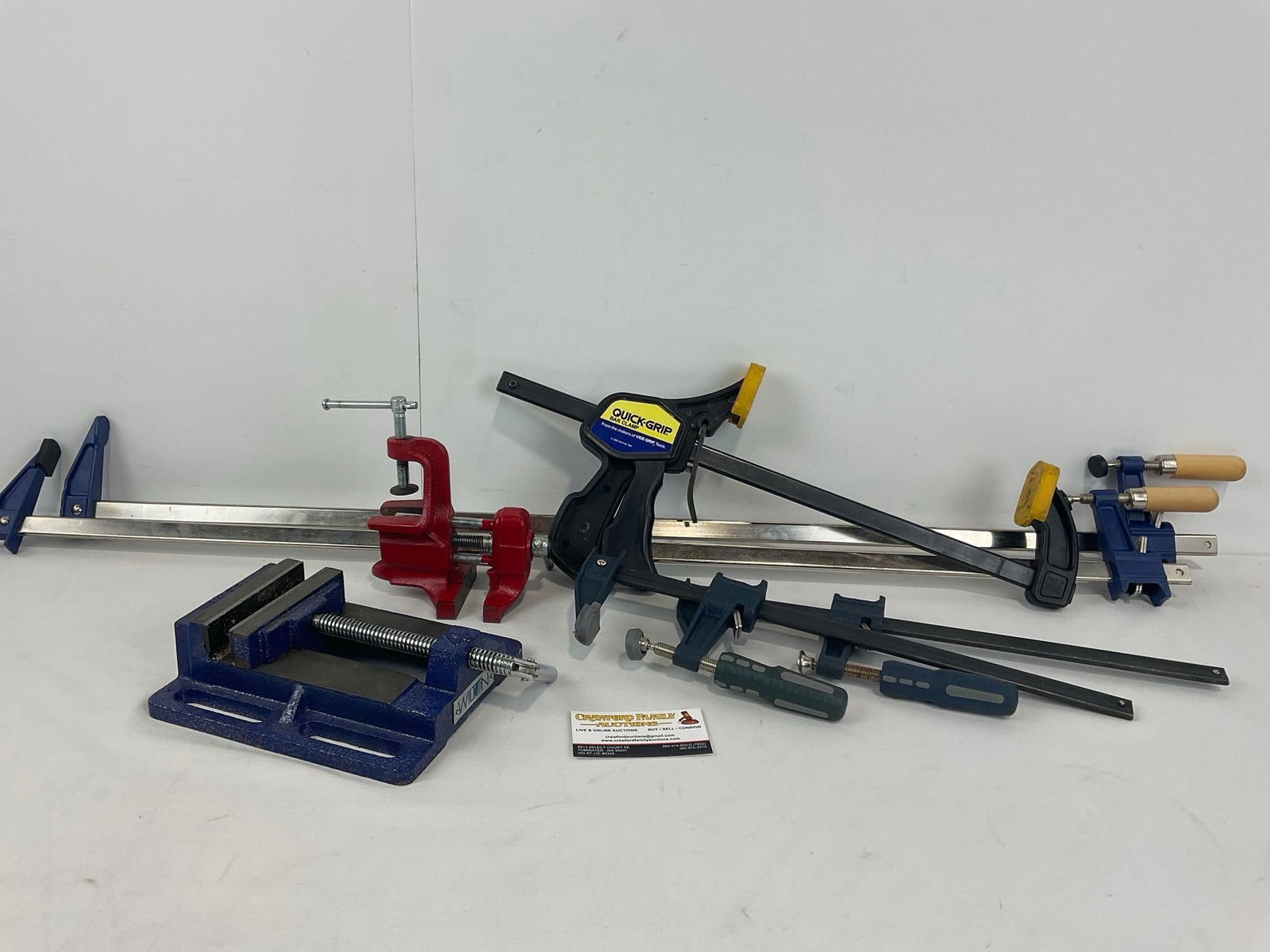 Collection of Clamps for Woodworking, & Small Vises, Quick-Grip, Wilton, 7 pieces (1 of 5)
