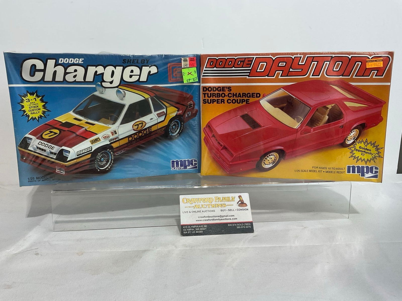 Pair of Sealed Model Kits, 1:25 Scale, MPC Dodge Daytona & Dodge Charger (1 of 5)